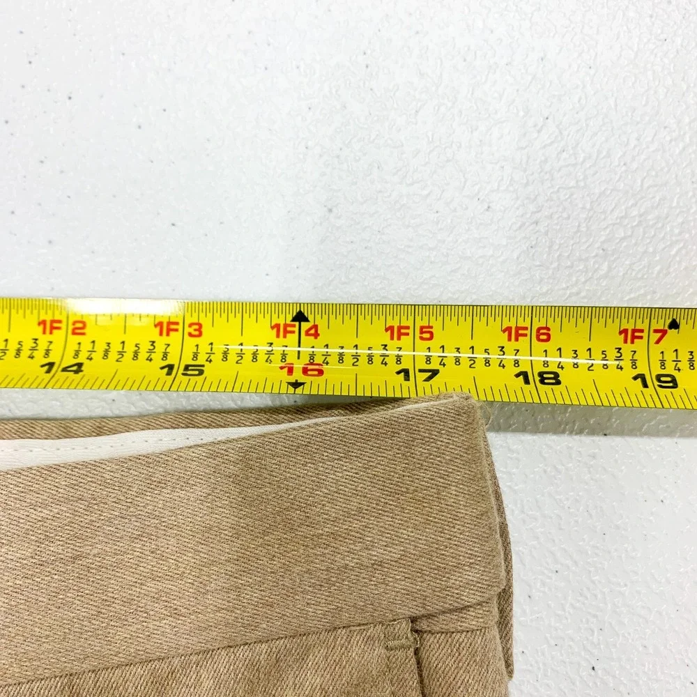 Lands End Pants Mens 34 Tan Traditional‎ Fit Straight Chino Business Casual Work